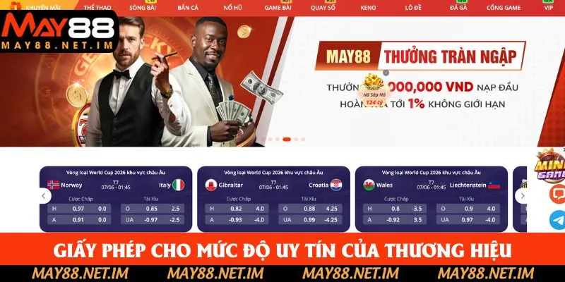 Giấy phép cho mức độ uy tín của thương hiệu